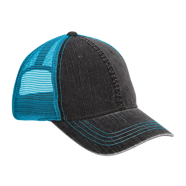 cobra-6-panel-herringbone-soft-crown-htm-v CHARCOAL-AQUA