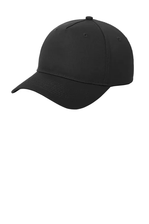 pc-five-panel-twill-cap-cp86 Black